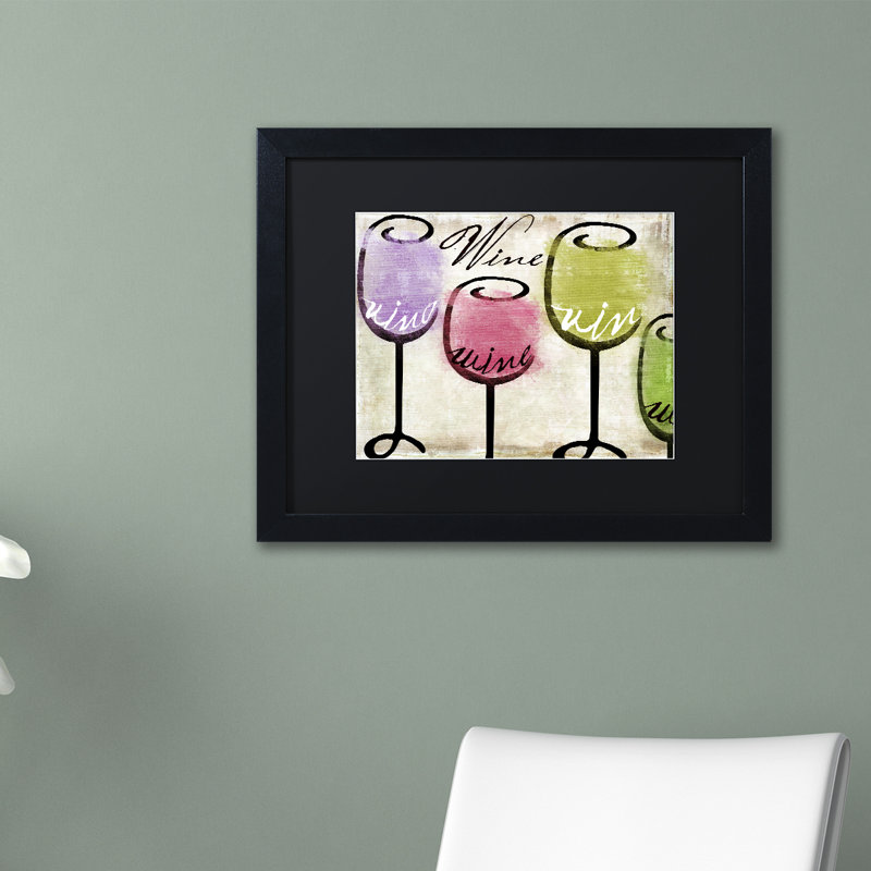 Jadaya «Wine Tustation III», impression encadrée, Noir, H 16 po x l 20 po, Toile avec cadre brun