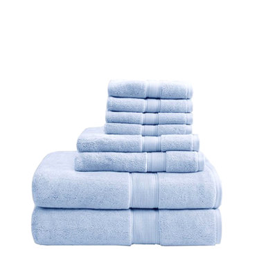 100% Cotton 8 Piece Antimicrobial Towel Set
