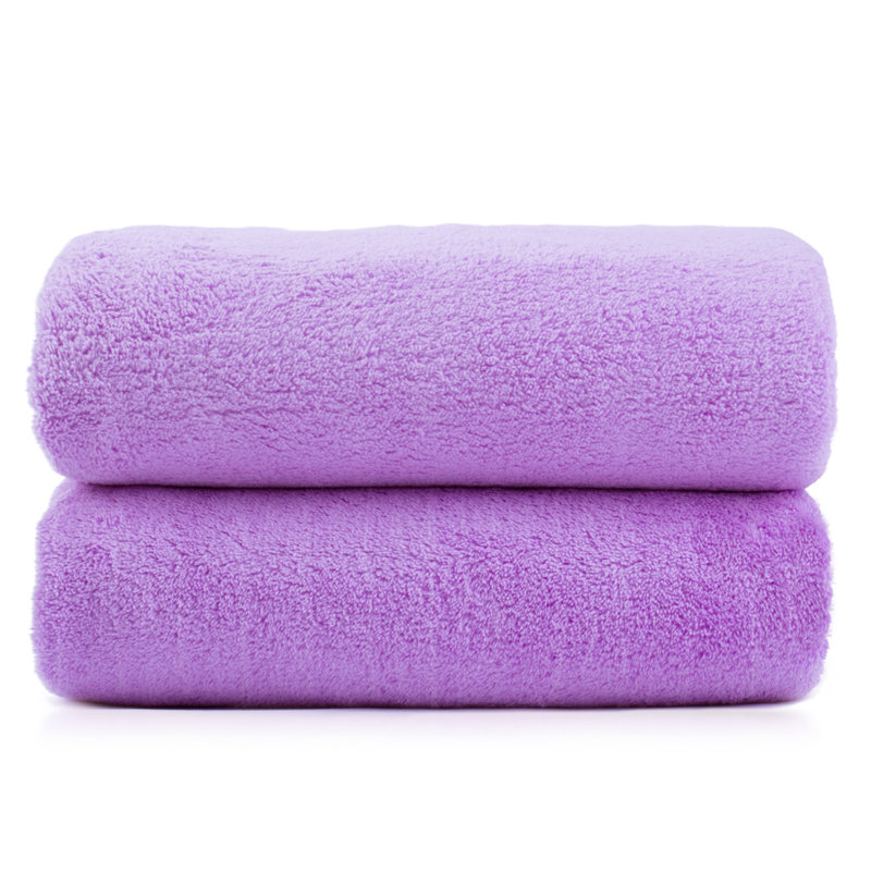 2 Piece Bath Towel Set, Purple