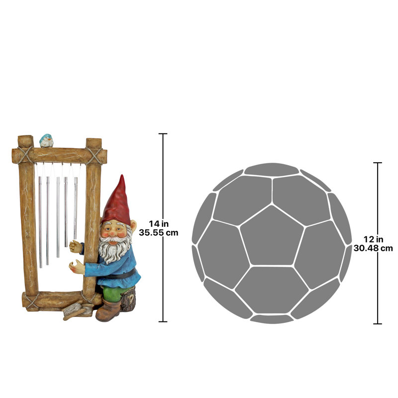 Ringing His Chimes Garden Gnome Statue
