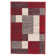 Allyne Geometric Red/Gray Non-Slip Rubberback Area Rug