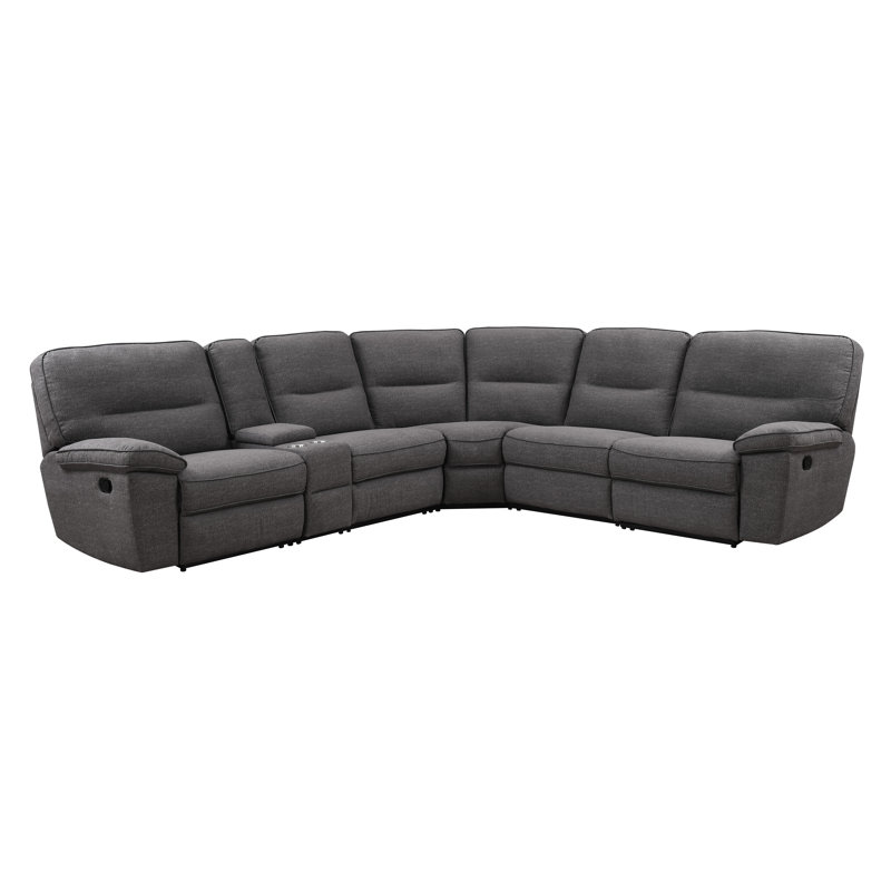 Hashlamoun Upholstered Reclining Curved Sectional Symmetrical