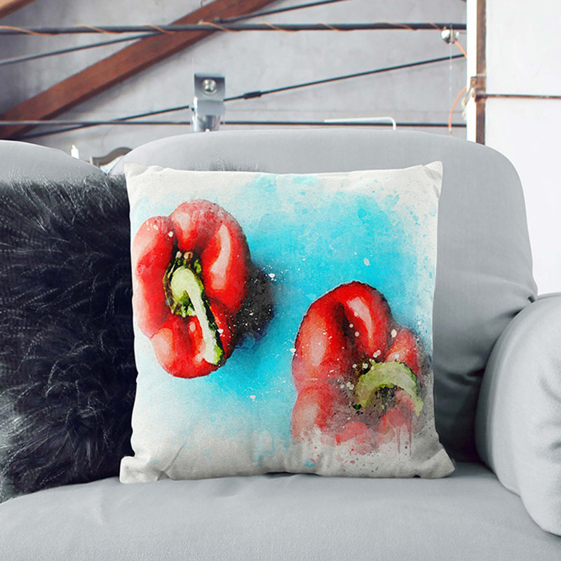 Square Throw Cushion, 40cm H x 40cm W x 15cm D, Black