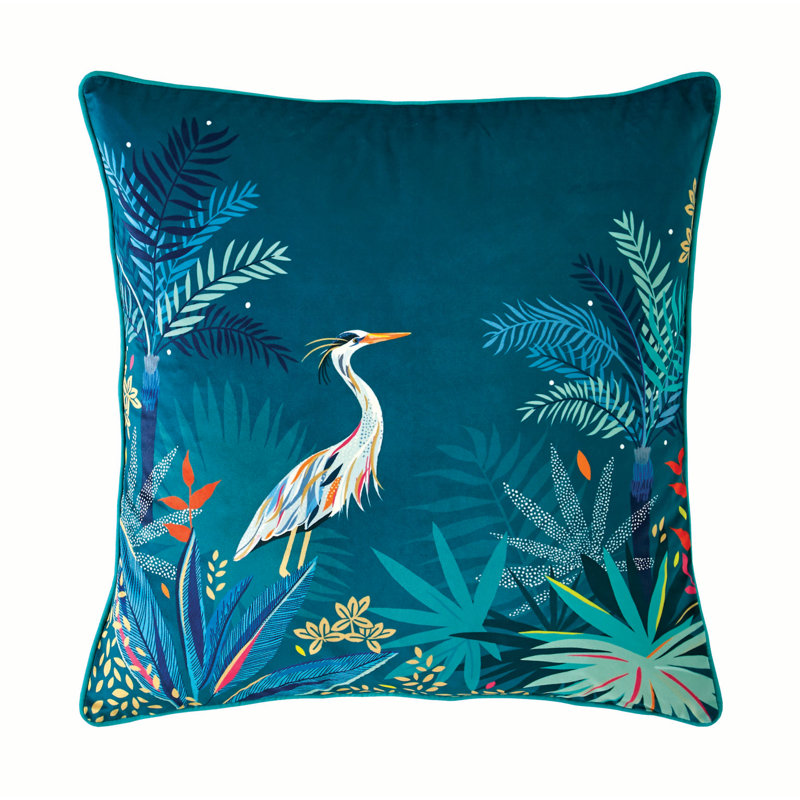 Heron Feathers Cushion With Filling