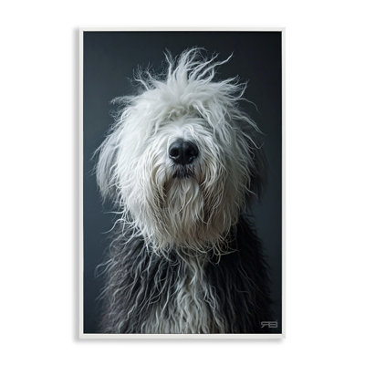 Shaggy Pup Portrait Giclee Art by Roozbeh Bahramali
