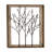 Brown Wood Frame with Metal Tree Wall Decor