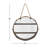 Hysell Metal Round 2 Shelves Black Wall Shelf with Hanging Rope