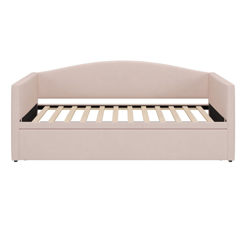 Canapé-lit rembourré, conception peu encombrante, parfait pour la chambre d'amis, Rose