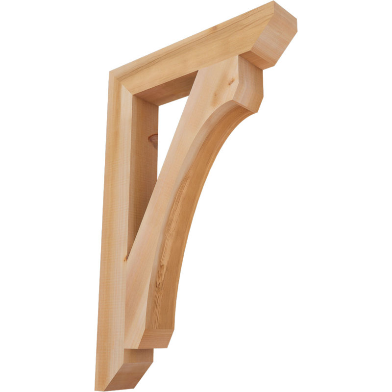 Support en bois / corbeau, Cèdre rouge de l'Ouest (lisse), H 34 po x l 3,5 po x P 22 po