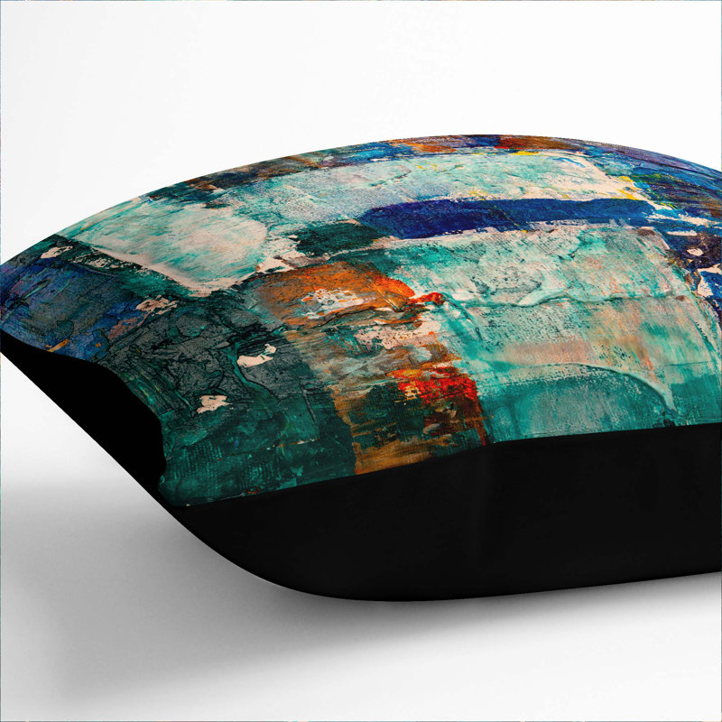 Abstract Square Cushion, Black, 55 x 55 cm