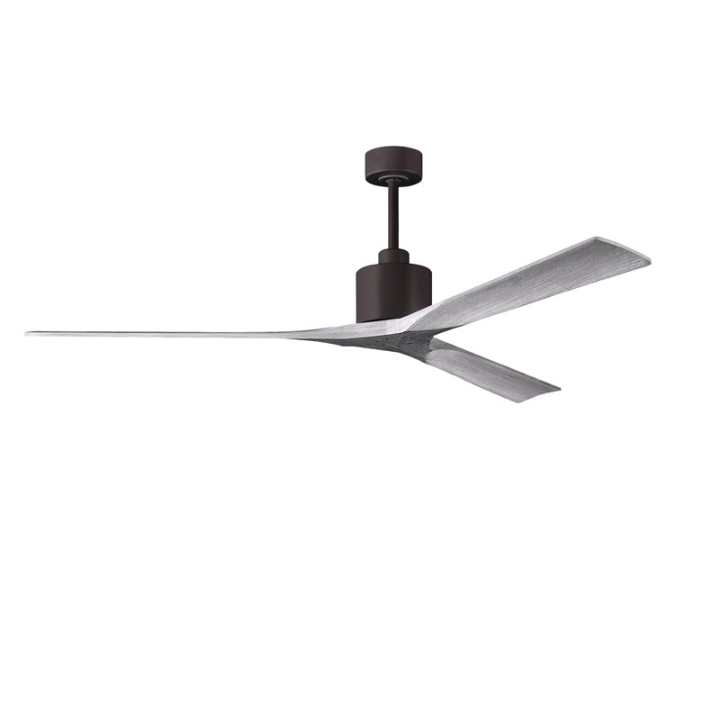 Nan XL 3 - Ventilateur de plafond, Bronze texturé, Ton bois de grange