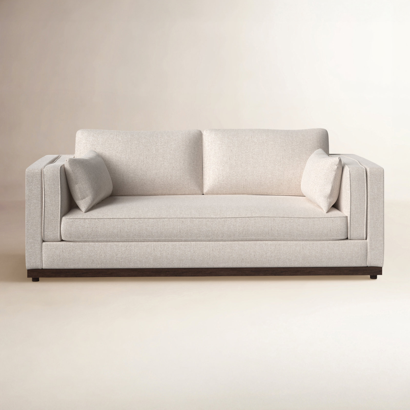 Dinah 87'' Upholstered Sofa, Nova Taupe 100% Polyester, 34" H x 87" W x 40.5" D