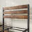 Platform Bed with Rustic Wood Headboard Metal Bed Modern Bed-86815499-122002489