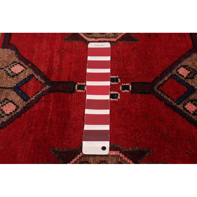 Anadol One-of-a-Kind 3'4" X 10'0" 1990s Runner Wool Area Rug Red