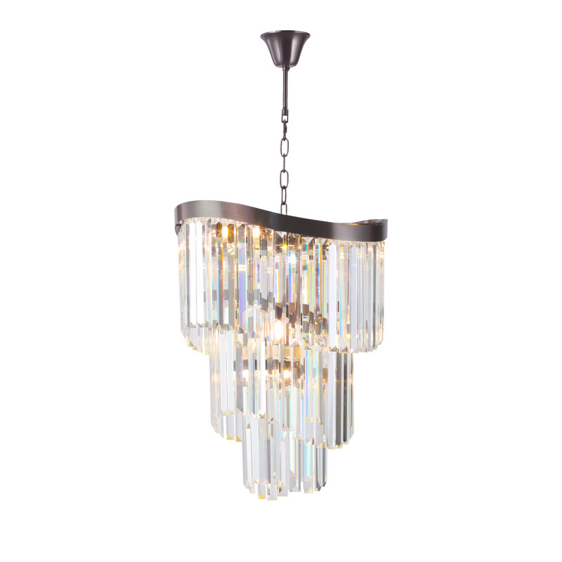 Debolt 6 - Light Crystal Pendant, Satin Chrome