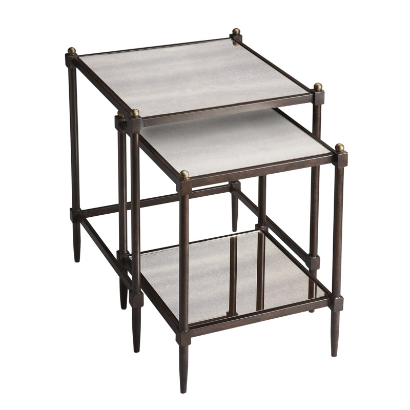 Peninsula Mirrored Nesting Tables