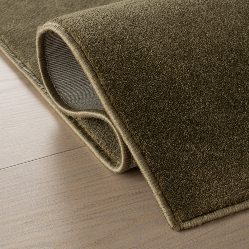  Zephira Modern Solid Area Rug, Runner 2'6" x 8', Green
