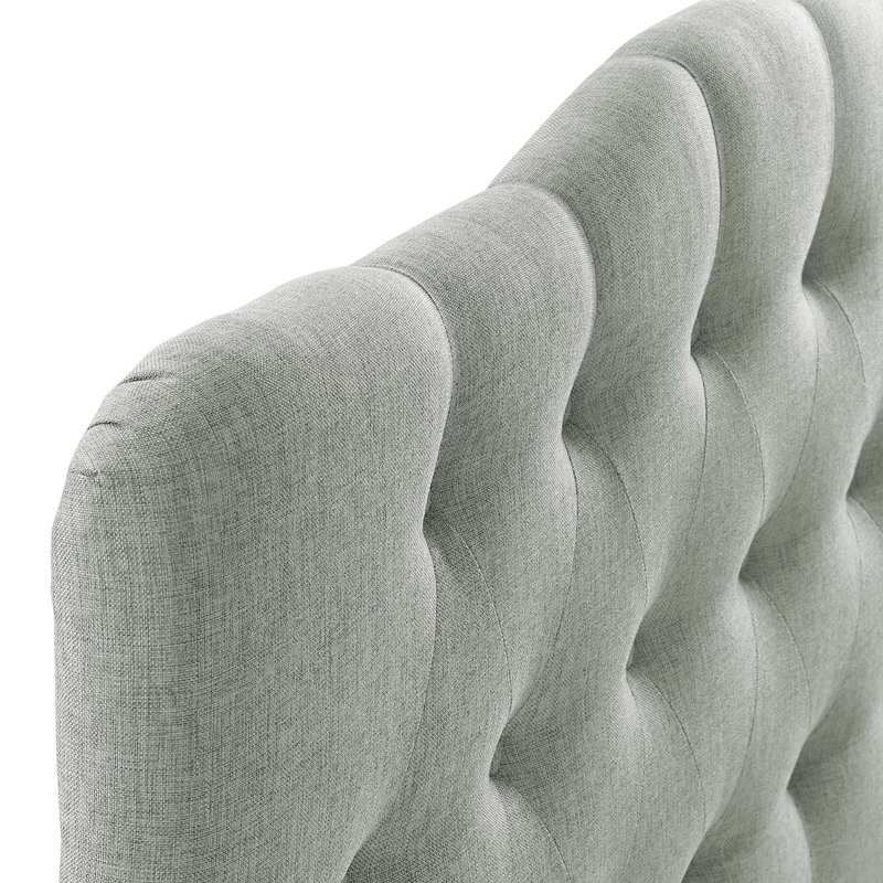 Modway Copper Grove Strathgartney Button-Tufted Upholstered Headboard, Queen, Gray