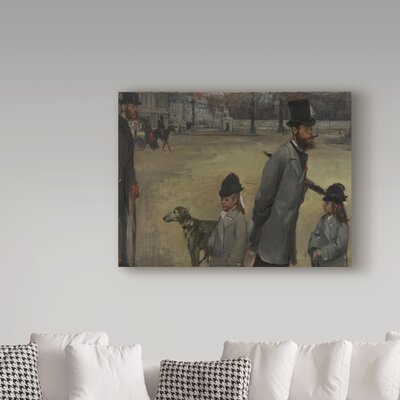 Place De La Concorde' by Edgar Degas Oil Painting Print on Wrapped Canvas -  Vault W Artwork, 7FDA722FD1E749C58924176C23977696