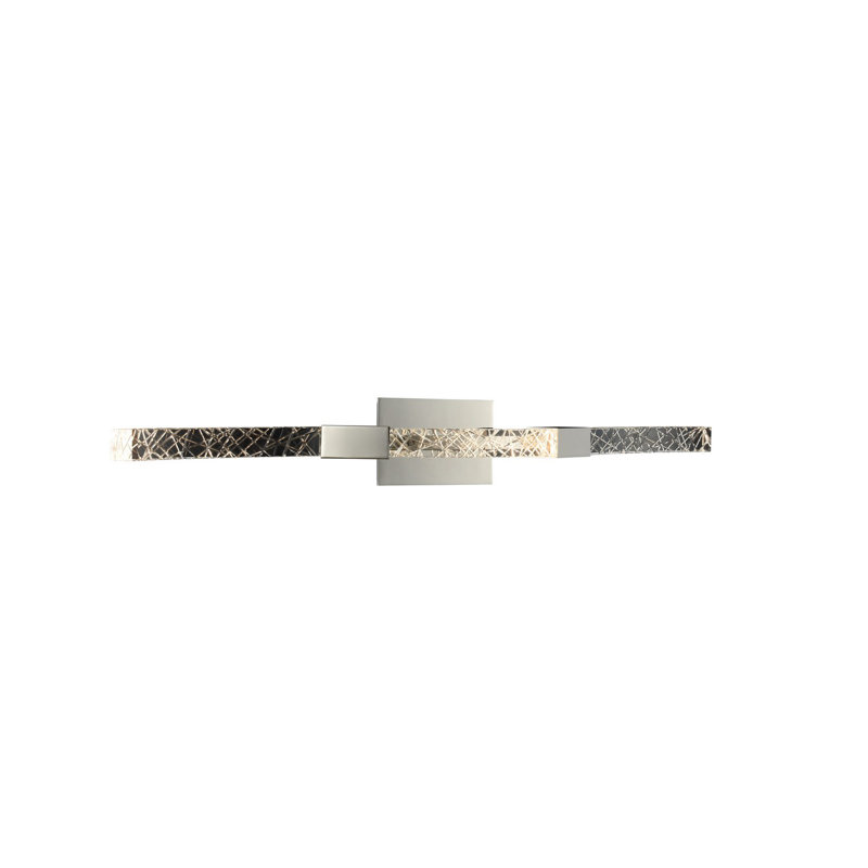 Athena 40 Inch Polished Nickel LED Bath Bar with Crystal Blocks