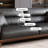 Black Genuine Leather Modular Sofa