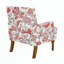 Chaise d'appoint, fauteuil floral, garniture cloutée-131276215