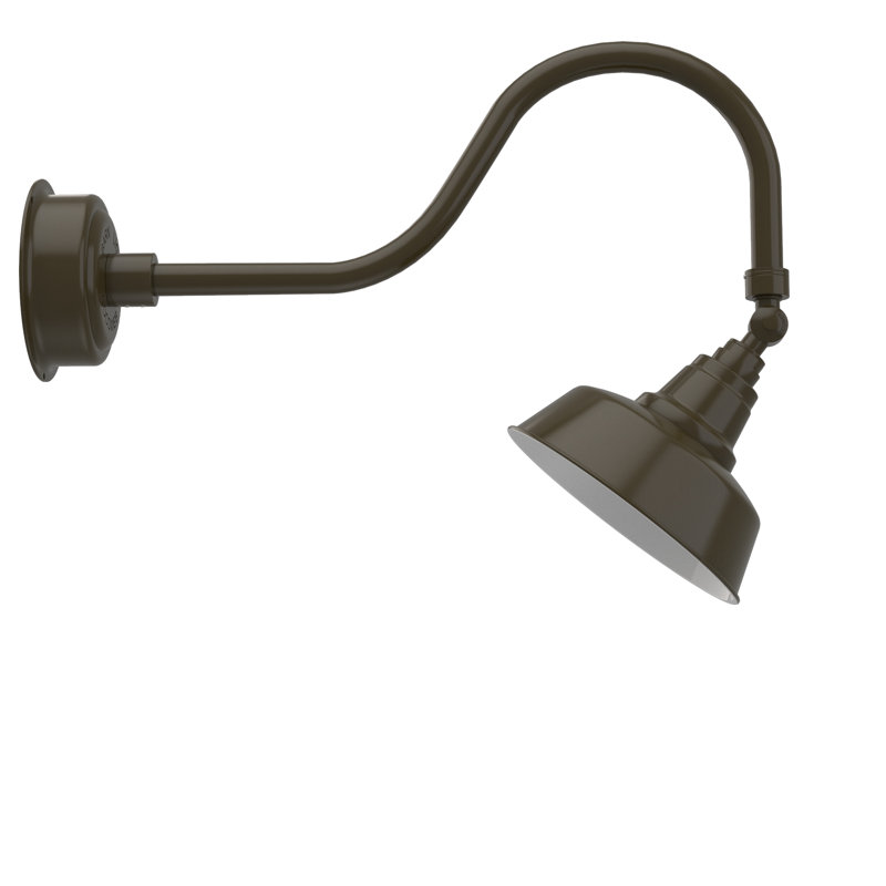 Luminaire de grange d’extérieur à del goodyear, Bronze acajou, H 19,625 po x l 10 po x P 28,75 po