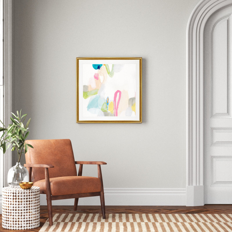Peinture sur toile bonbon III, Cadre doré, H 30,5 po x l 30,5 po x P 1,5 po