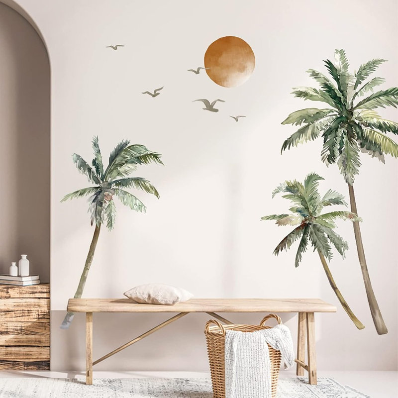 Autocollants muraux palmier Wondever Boho