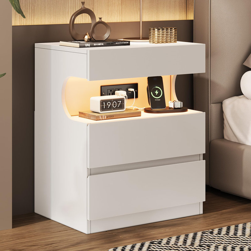 50 cm W Bedside Table