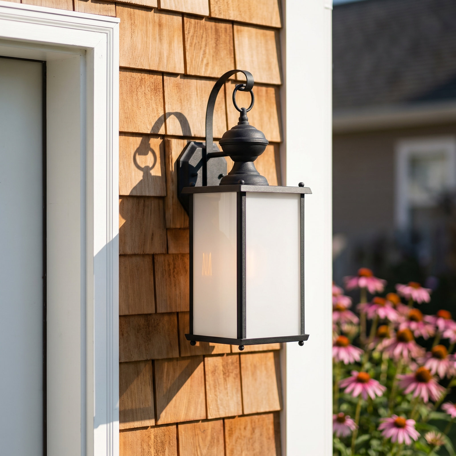 Adaline Single Light Outdoor Wall Light, Black, No