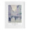 «Vintage Blue Paris Street», reproduction encadrée sous verre, design par Petal Prints Design