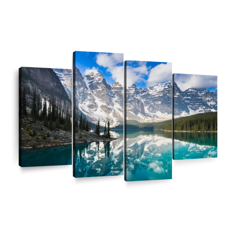 Impression murale sur toile Mountain Reflection, H 54 po x l 84 po x P 1,25 po