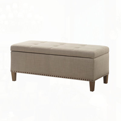 Banc de rangement capitonné à fermeture douce