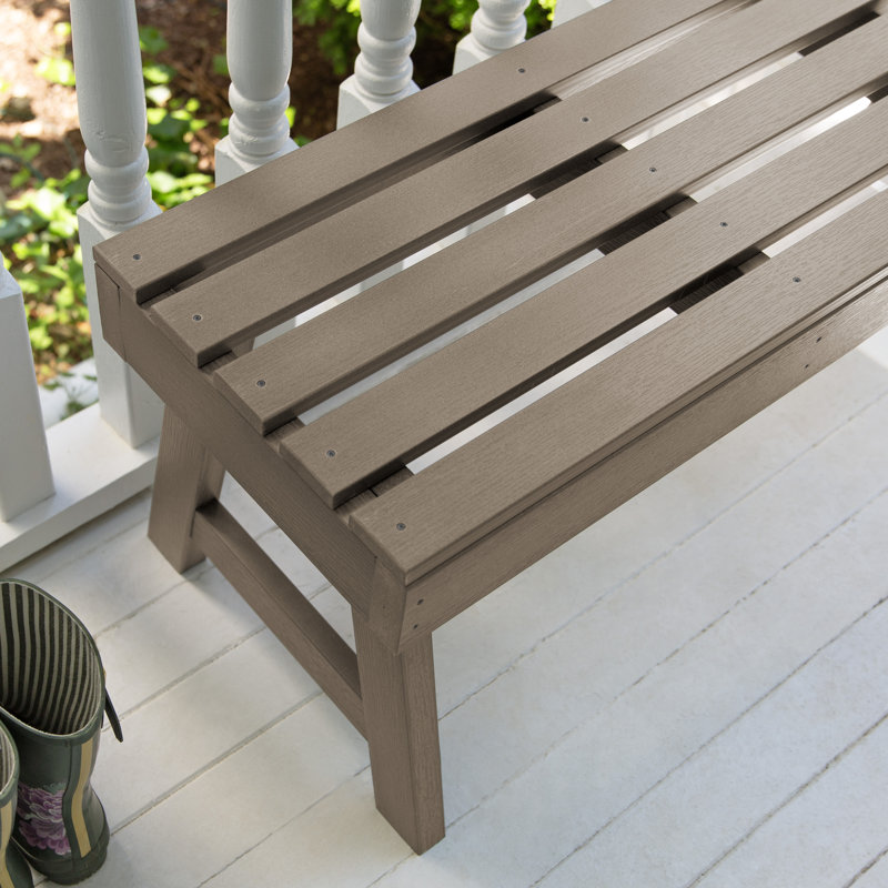 Banc de pique-nique en plastique Midwest, Brun bois