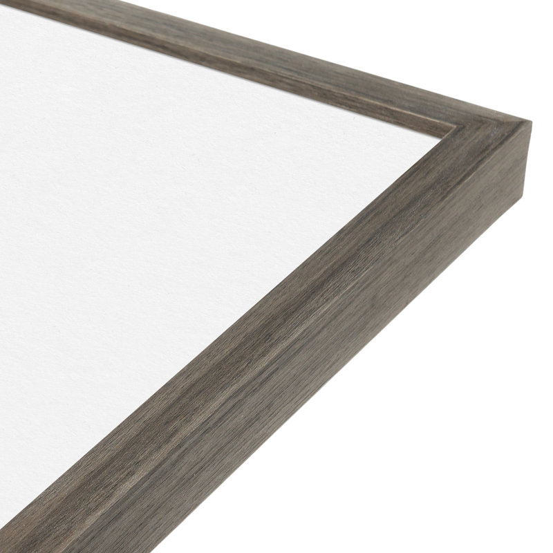 Linetta Wood Picture Frame with Mat, Gray, 16" x 20", 8" x 10"