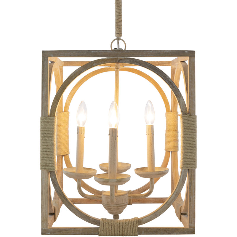 Luminaire suspendu rectangulaire 4 lumières Castiel