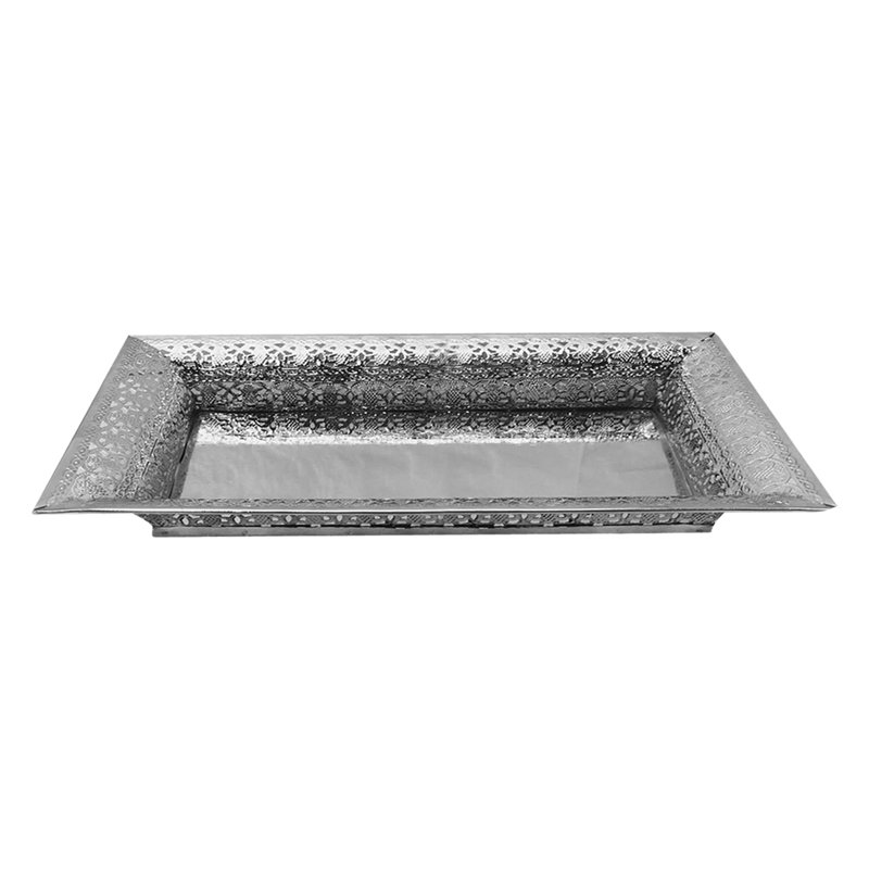 Plateau de coiffeuse à plateaux perforés, H 2,5 po x L 13,75 po x l 7,5 po, Chrome