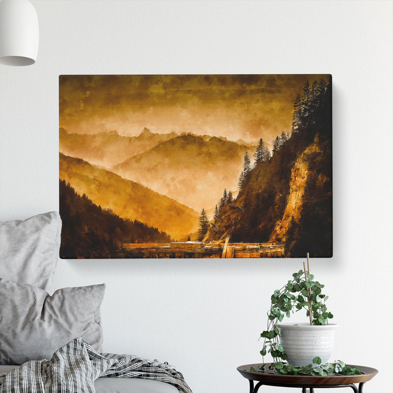 Mountain In Arlberg Pass - Wrapped Canvas, 40cm H x 60cm W x 3cm D