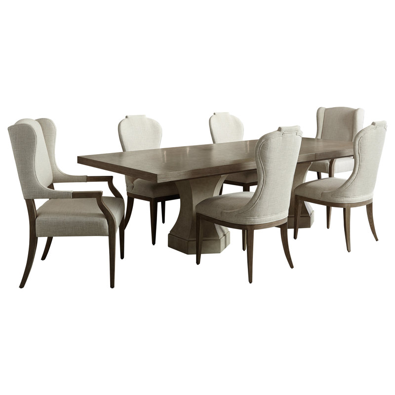 Santa Barbara Extendable Dining Set, 7 Pieces: Table, 6 Chairs