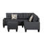 Canapé modulaire rembourré 6 pièces Modern, gris-1313037295