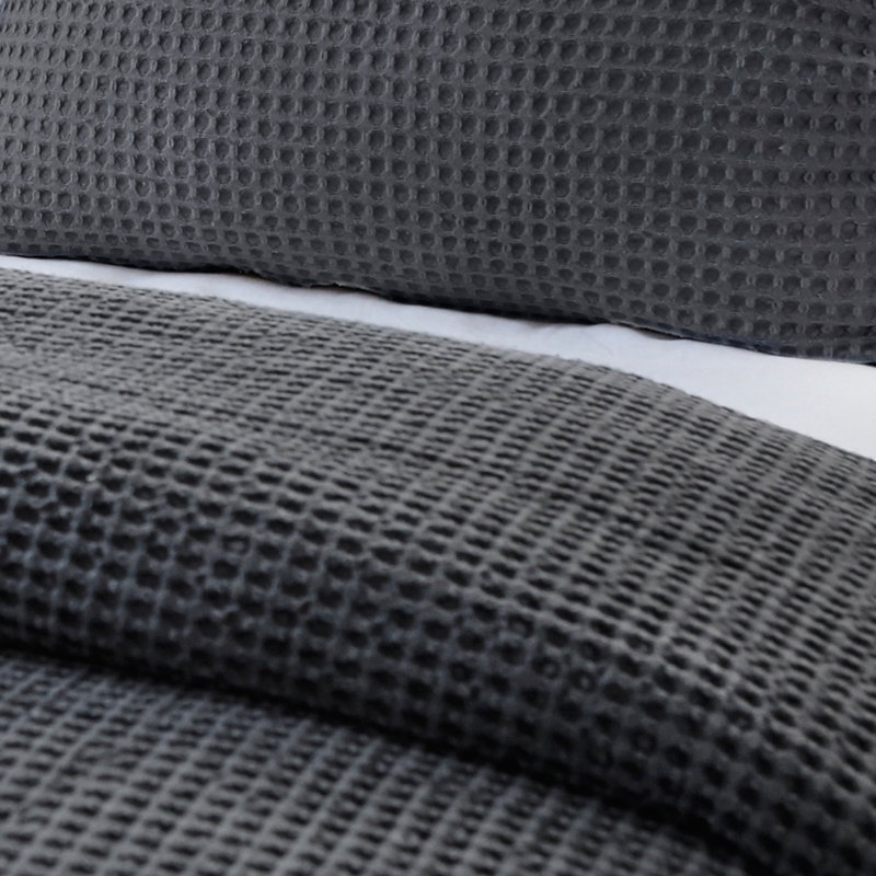 Housse et insert pour coussin lombaire en coton Zuma, Anthracite