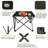 18.5x18.5x14.96in Small Camping Table Foldable Picnic Table with 2 Cup Holders-1002675936