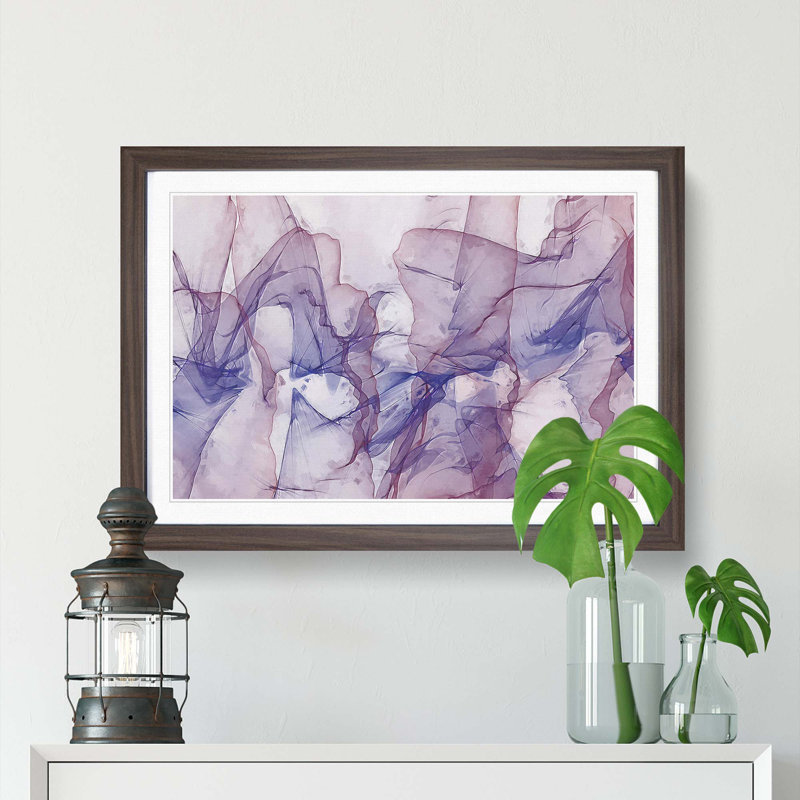 Gentle Movement in Abstract - Framed Print, 62cm H x 87cm W x 2cm D, Walnut Framed