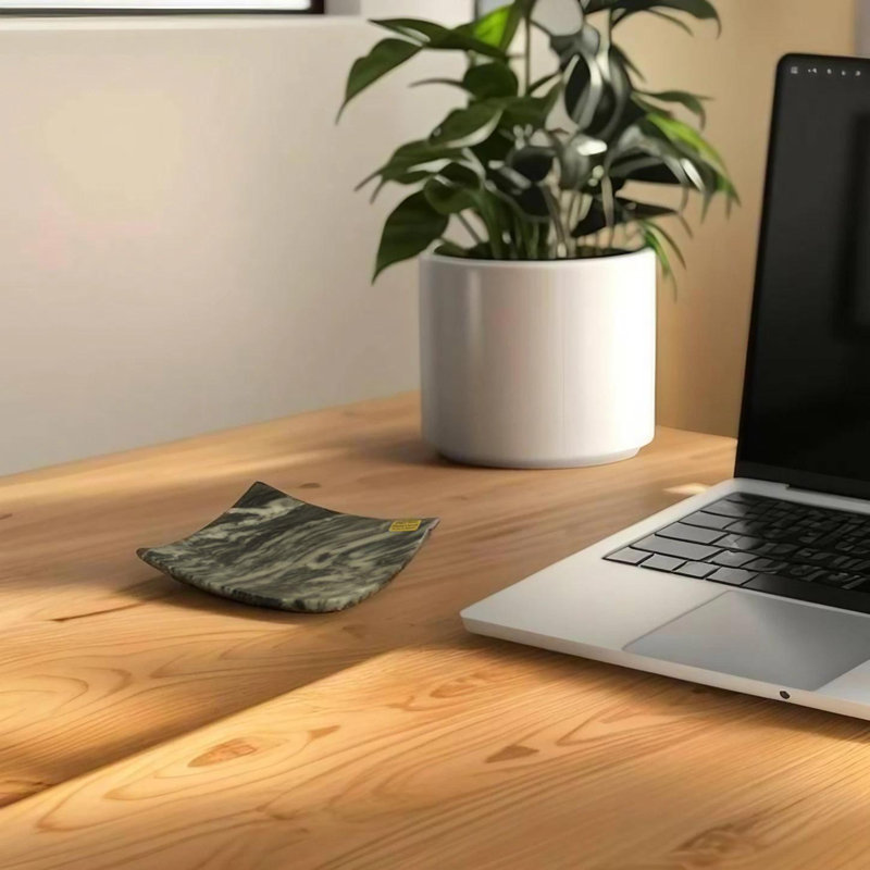 Black Marble Coaster Tray