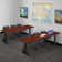 Cain T-Base Training Seminar Table & 3 Zeng Stack Chairs