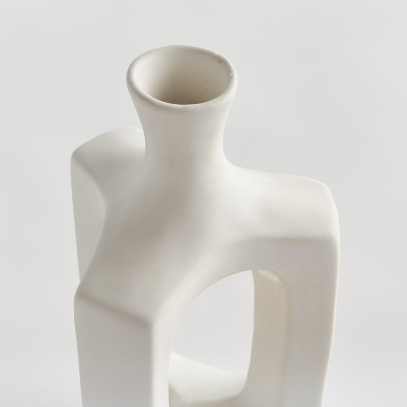 Sonya Handmade Clay Table Vase, 10.75" H x 5.25" W x 5" D