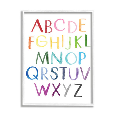 " Rainbow Letters Of English Alphabet Playful ABC Chart " by Jennifer McCully