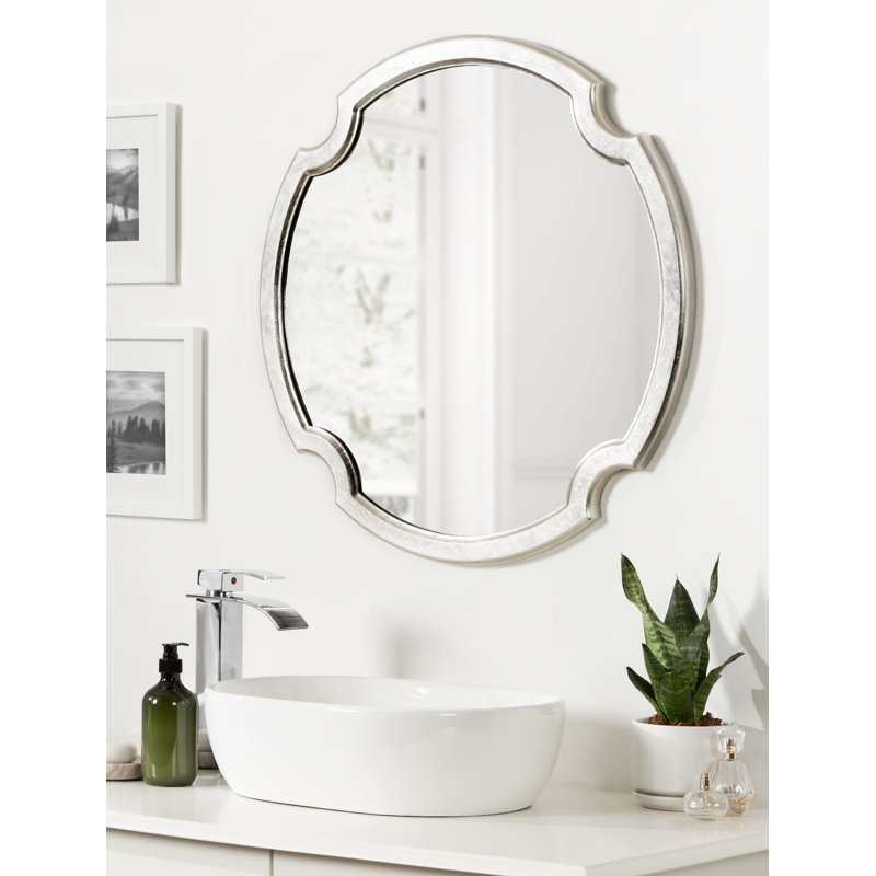 Miroir Illinois festonné 28 x 28, Argent