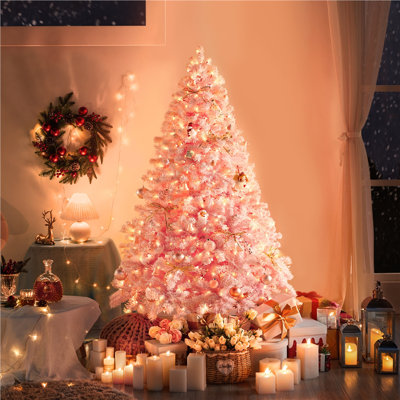 Sapin de Noël givré pré-éclairé